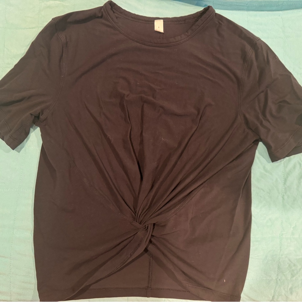 Black lululemon Knot Front Women's Top
